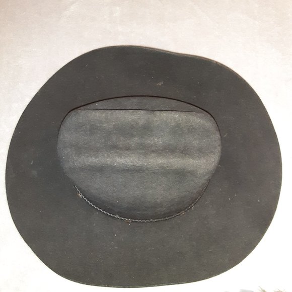 Authentic Cowboy Hat & Band: Texas MHT * Turquoise & Feather * 3X Beaver Blend - Picture 15 of 16